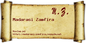 Madarasi Zamfira névjegykártya